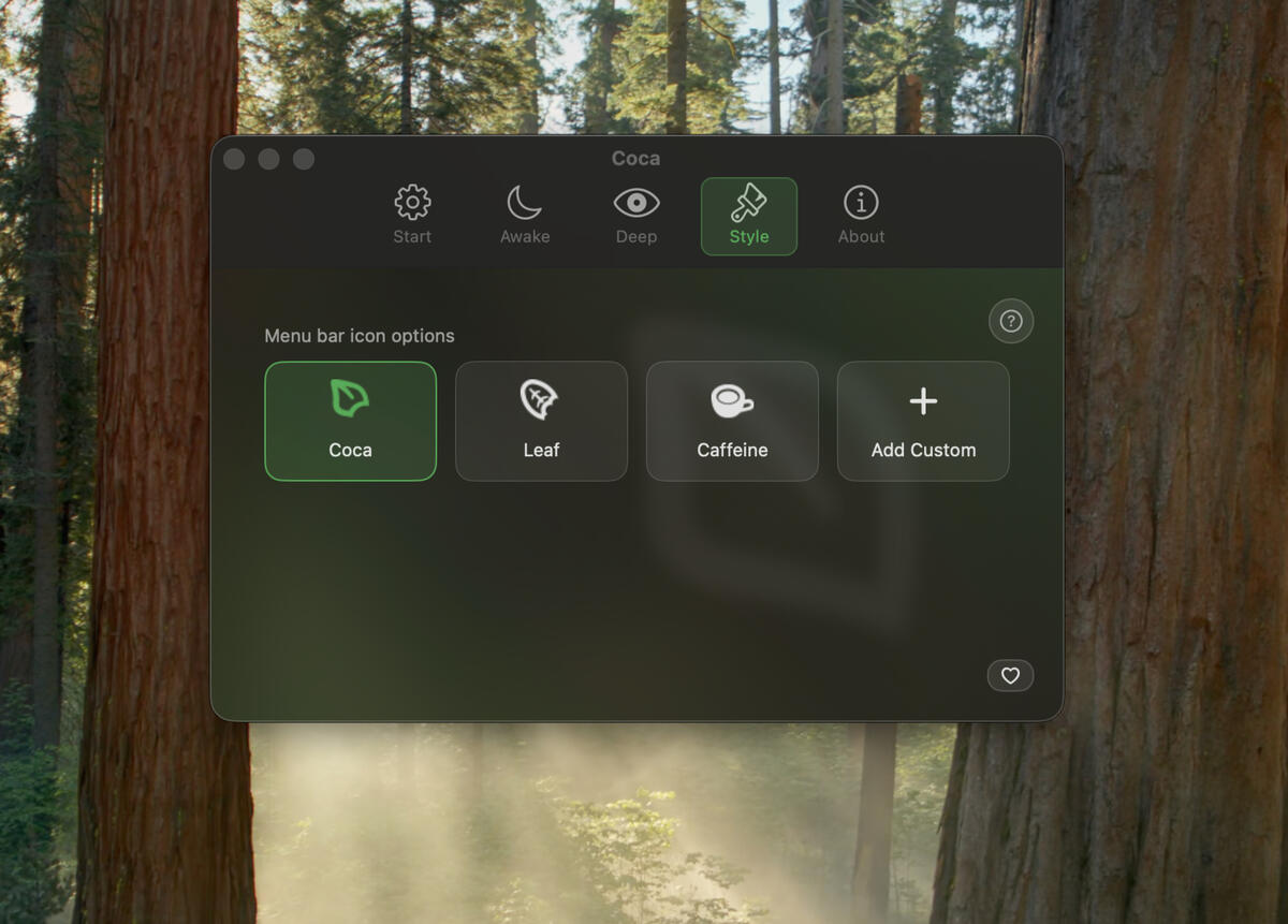 Coca - Style Settings Pane The Coca Style Settings, Adjsut Your Menu Bar Icon Easily!