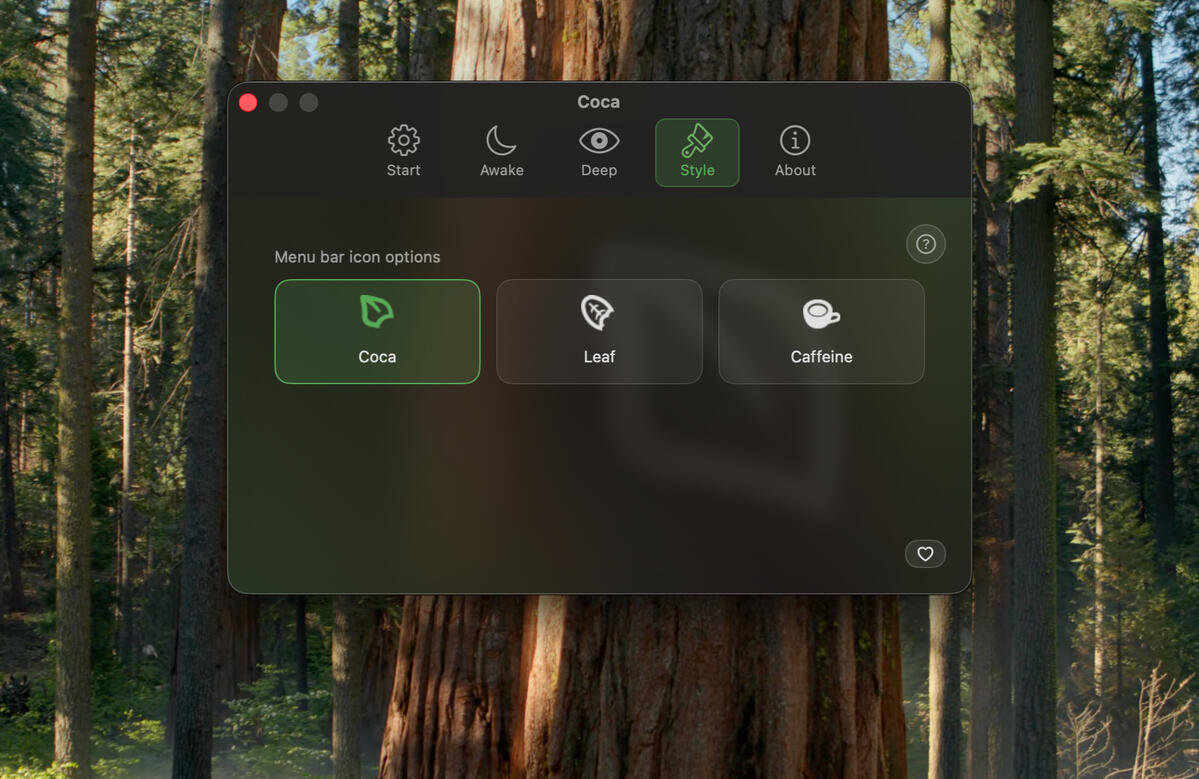 Coca - Style Settings Pane The Coca Style Settings, Adjsut Your Menu Bar Icon Easily!